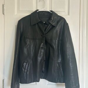 Black Leather men's Jacket